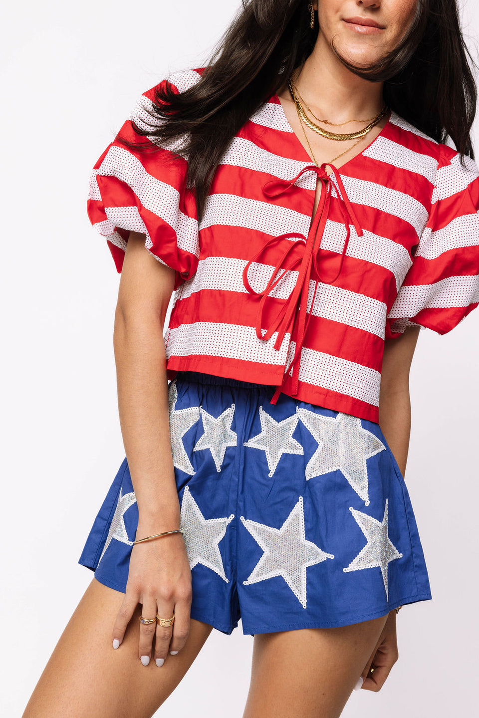 Queen of Sparkles - Groovy Star Short - Navy
