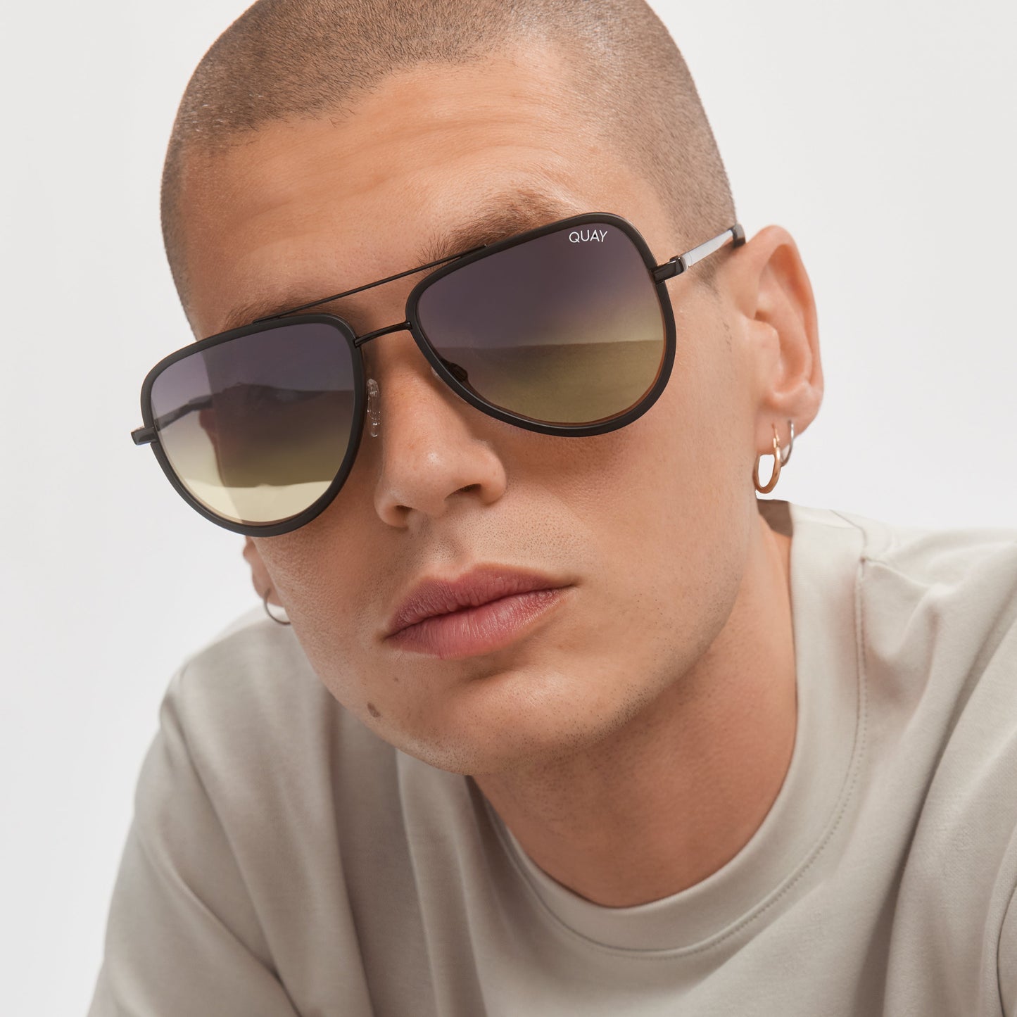 Quay - All In Medium Sunglasses - Black / Black Gold – Jones & Daughters