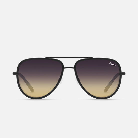 Quay - All In Medium Sunglasses - Black / Black Gold