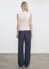 Enza Costa - Supima Cotton New Classic Sleeveless Tee - Alabaster