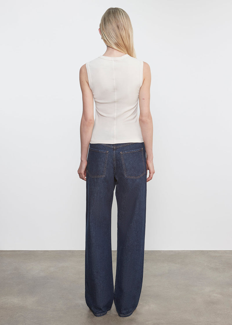 Enza Costa - Supima Cotton New Classic Sleeveless Tee - Alabaster