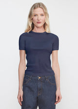 Enza Costa - Supima Cotton New Classic T-shirt - Midnight Blue
