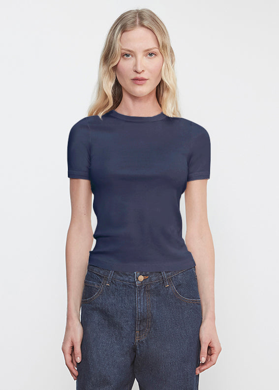 Enza Costa - Supima Cotton New Classic T-shirt - Midnight Blue