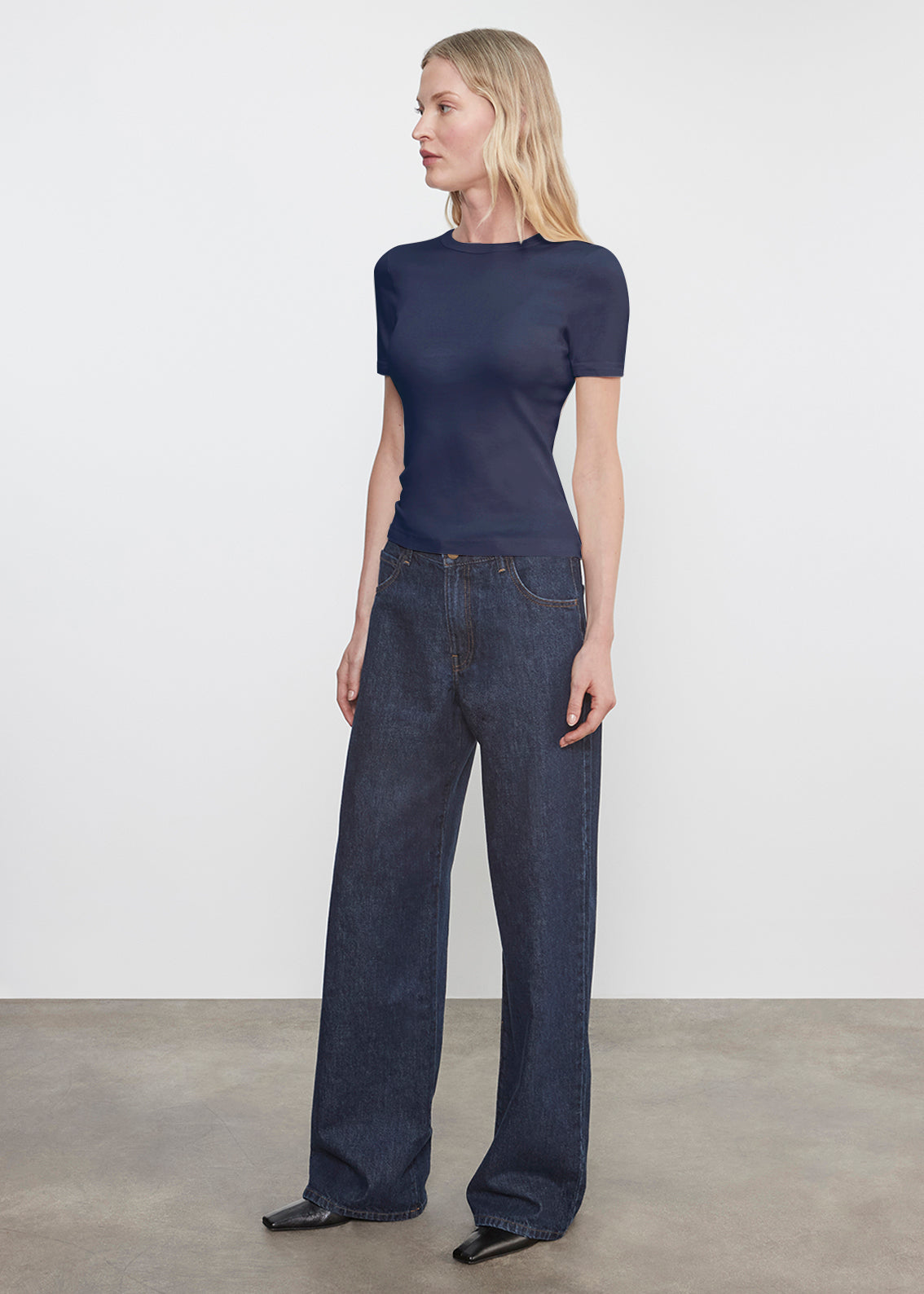 Enza Costa - Supima Cotton New Classic T-shirt - Midnight Blue