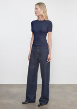 Enza Costa - Supima Cotton New Classic T-shirt - Midnight Blue