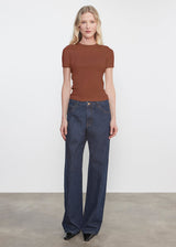 Enza Costa - Supima Cotton New Classic S/S Tee - Nutmeg
