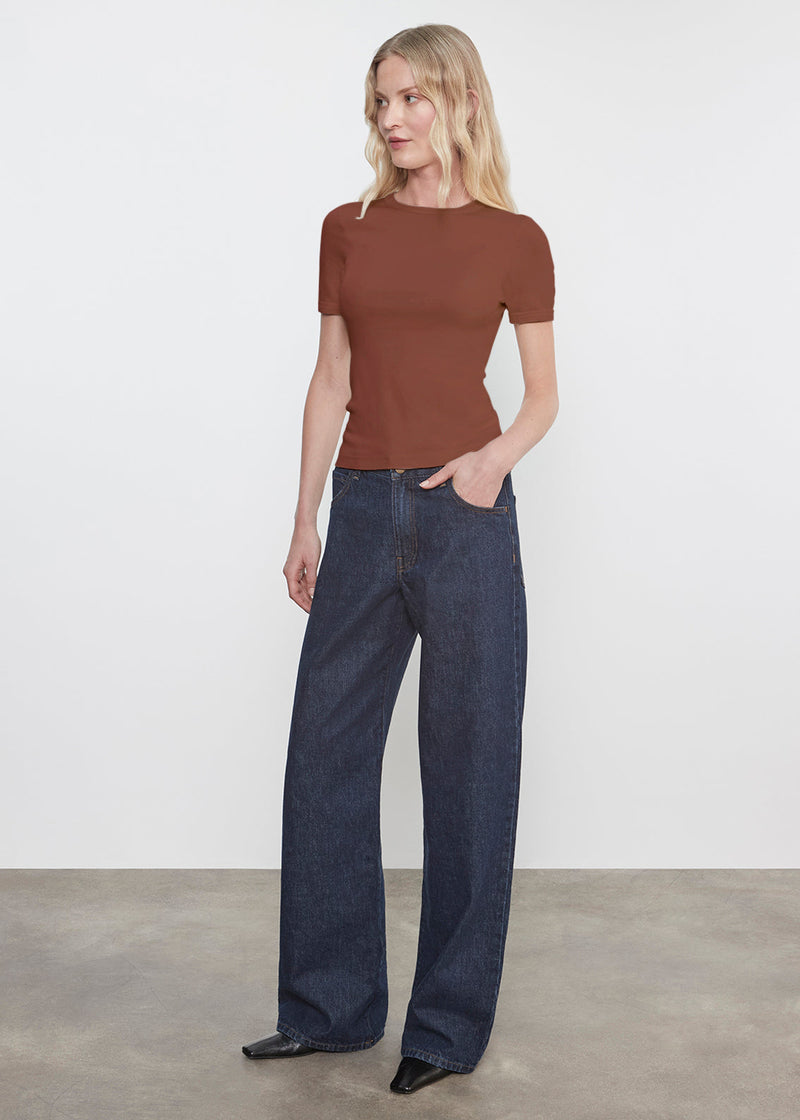 Enza Costa - Supima Cotton New Classic S/S Tee - Nutmeg