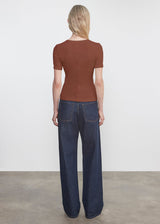 Enza Costa - Supima Cotton New Classic S/S Tee - Nutmeg