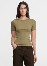 Enza Costa - Supima Cotton New Classic S/S Tee - Olive Stone