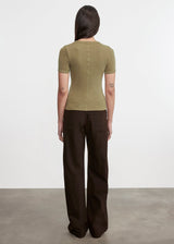 Enza Costa - Supima Cotton New Classic S/S Tee - Olive Stone