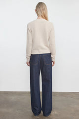 Enza Costa - Cashmere Easy L/S Crew - Alabaster