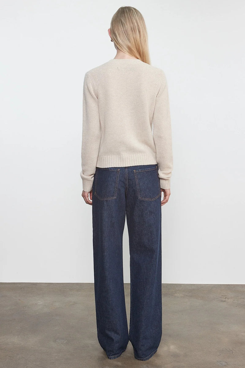 Enza Costa - Cashmere Easy L/S Crew - Alabaster