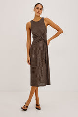 Ricky Dress - Onyx Cocoa Stripe