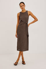 Ricky Dress - Onyx Cocoa Stripe