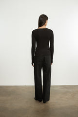 Fluid Jersey Draped Boatneck