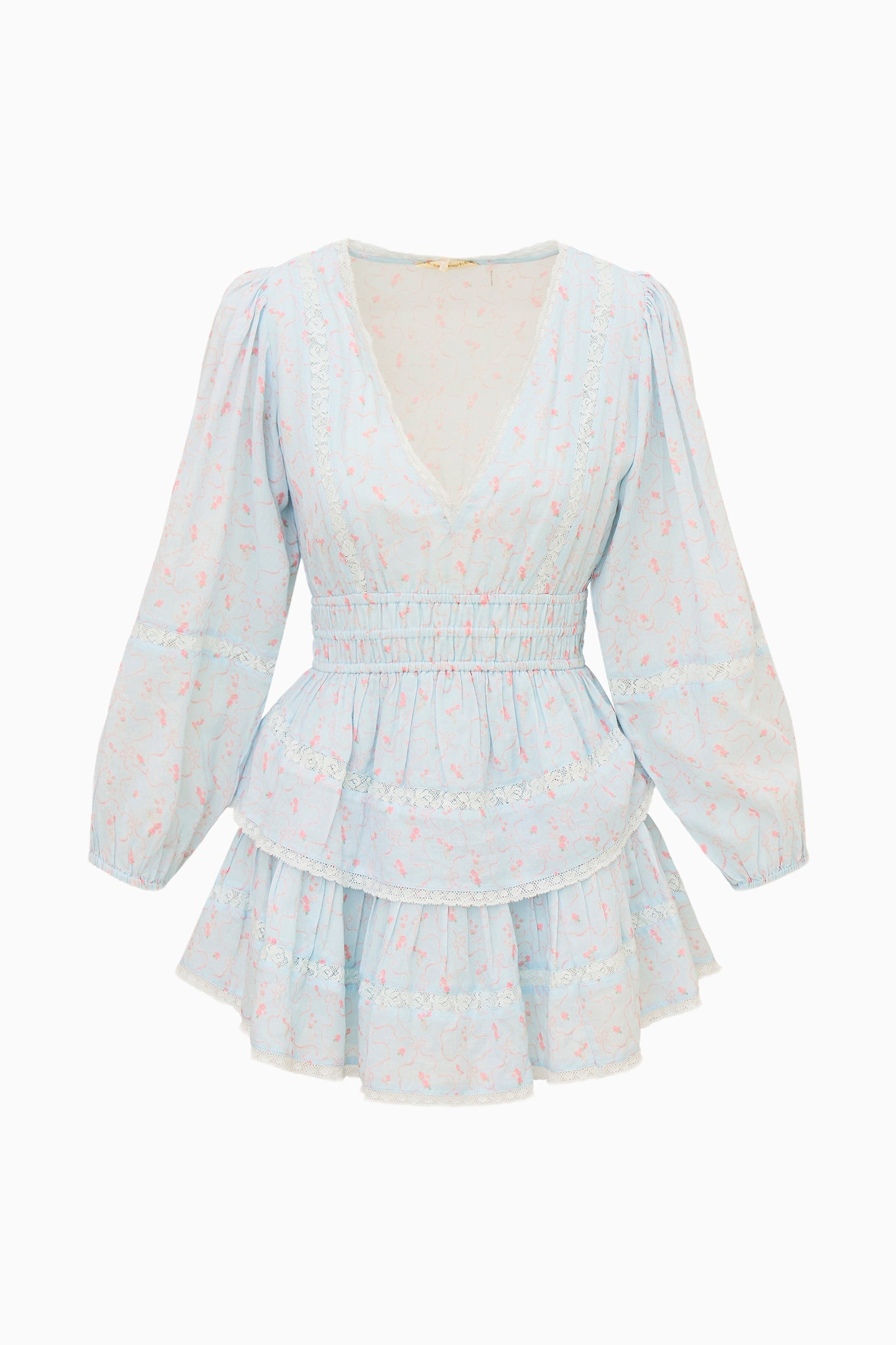 LoveShackFancy - Rosamina Cotton Long Sleeve Mini Dress
