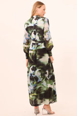 MISA Los Angeles - Juliana Dress - Blurred Casablanca Lily Mix