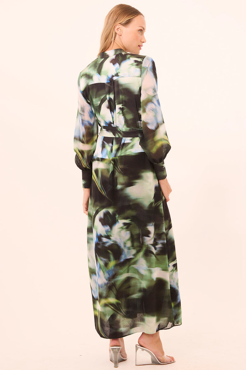 MISA Los Angeles - Juliana Dress - Blurred Casablanca Lily Mix
