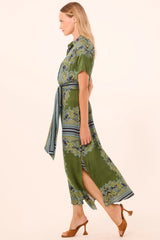 MISA Los Angeles - Esmeralda Dress - Moss Scarf