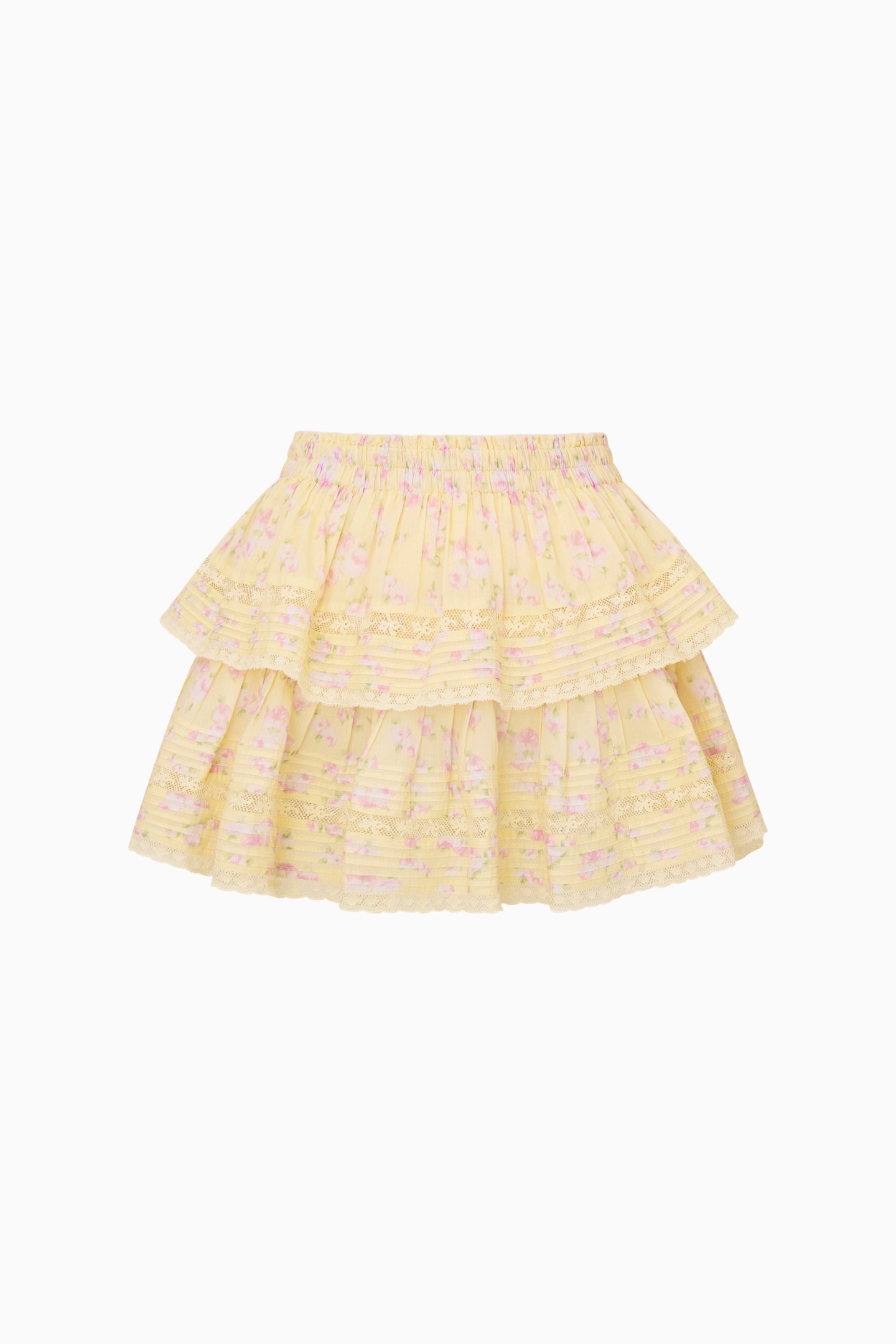 LoveShackFancy - Blooming Floral Ruffle Mini Skirt