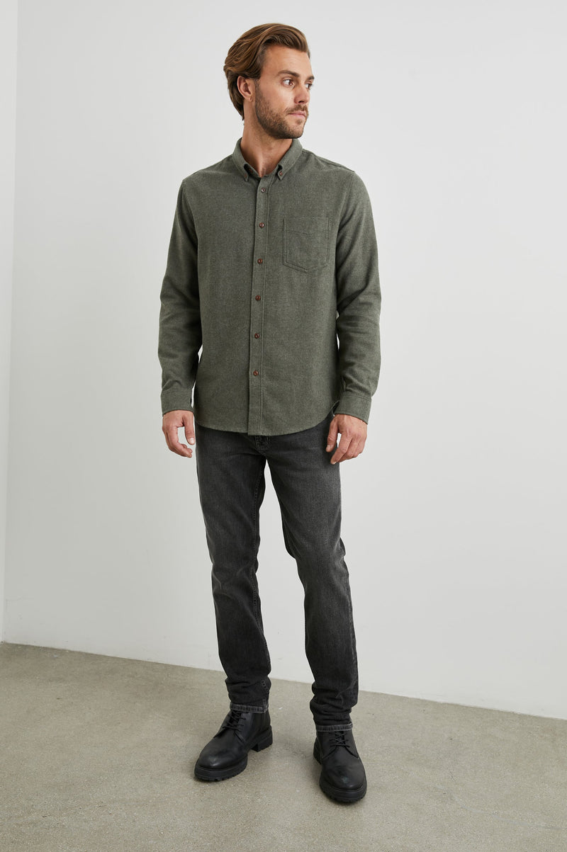 Rails - Runson Shirt - Hunter Green