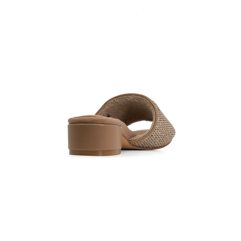 Raffia Square Heel