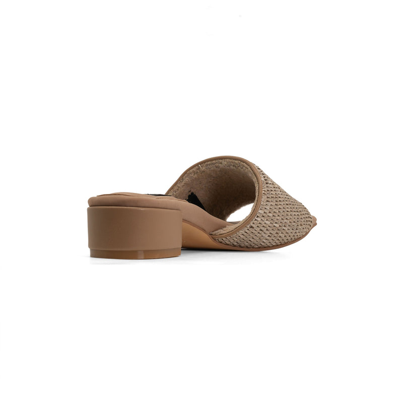 Raffia Square Heel