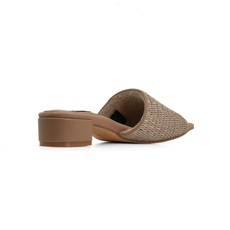Raffia Square Heel