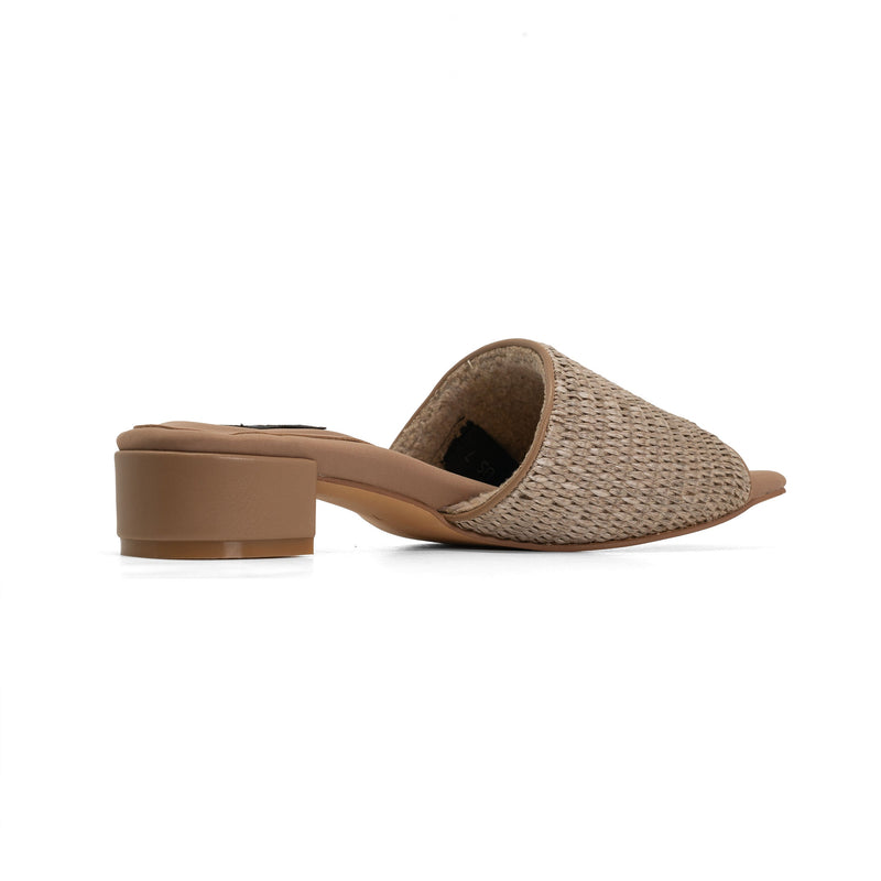 Raffia Square Heel