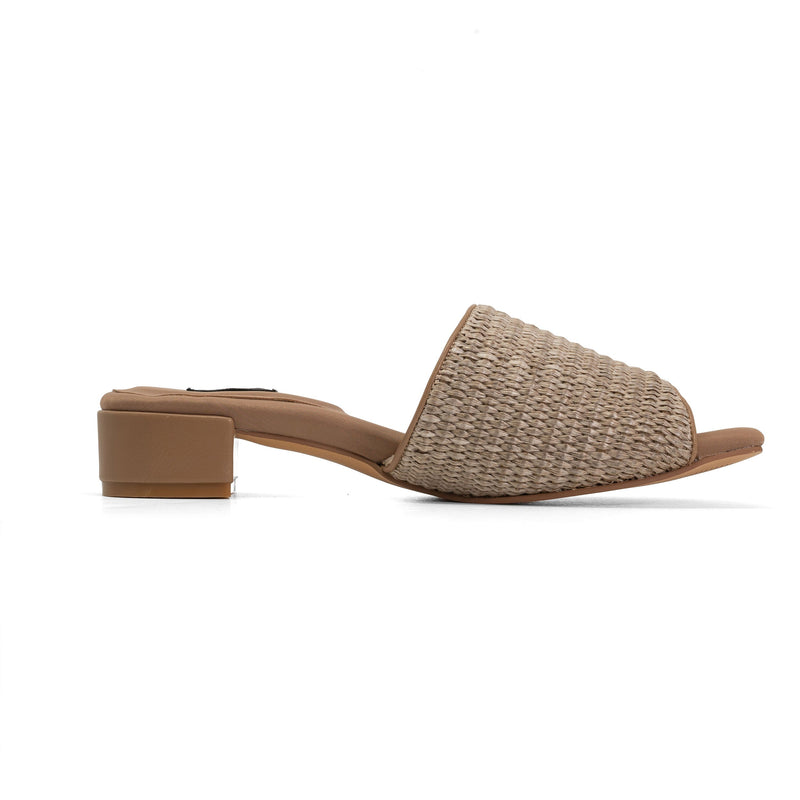 Raffia Square Heel