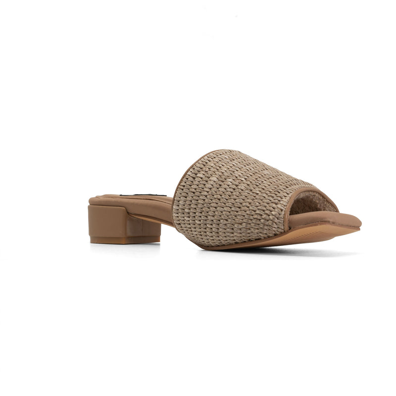 Raffia Square Heel