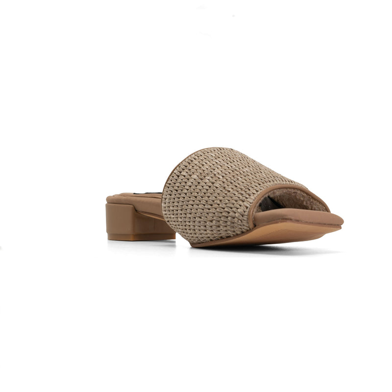 Raffia Square Heel