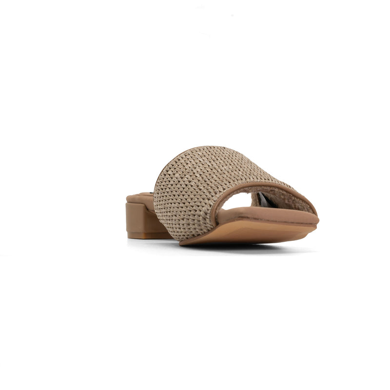 Raffia Square Heel