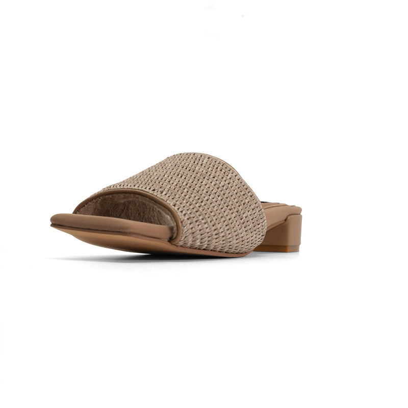 Raffia Square Heel