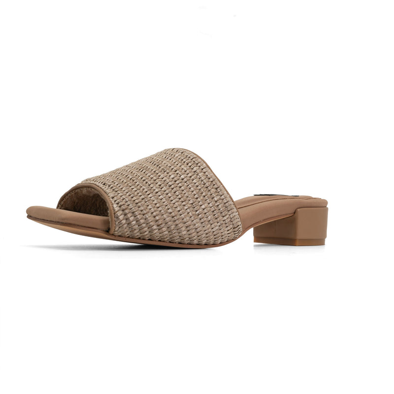 Raffia Square Heel