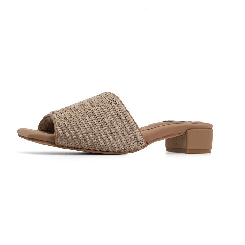 Raffia Square Heel