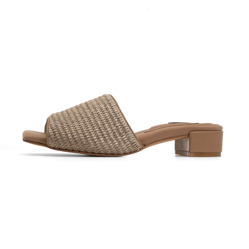 Raffia Square Heel