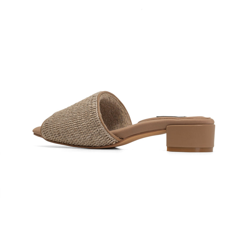 Raffia Square Heel