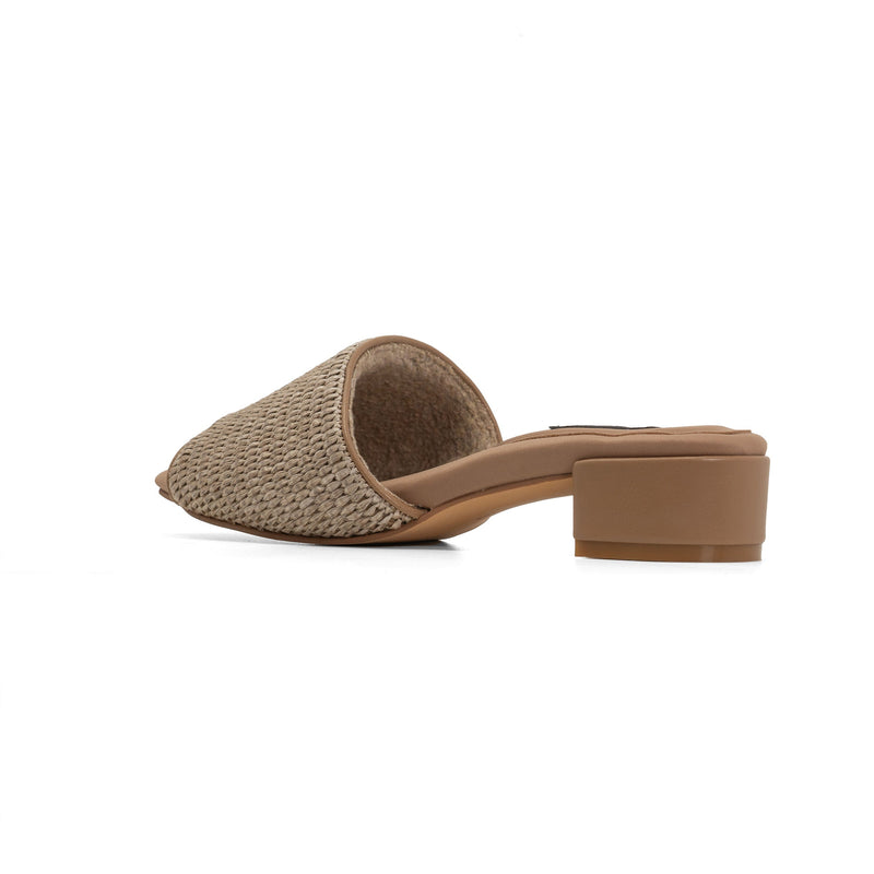 Raffia Square Heel