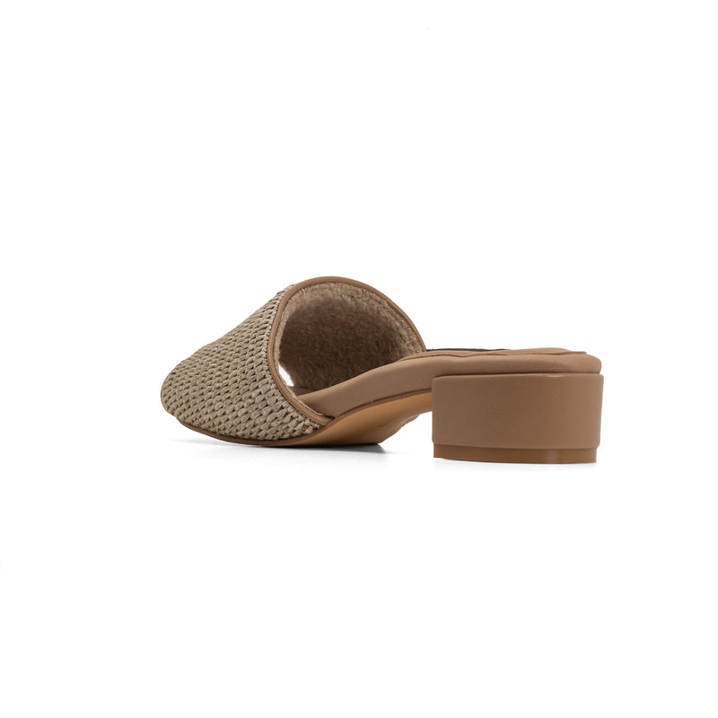 Raffia Square Heel