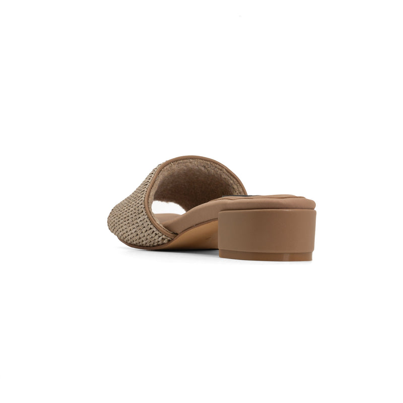 Raffia Square Heel