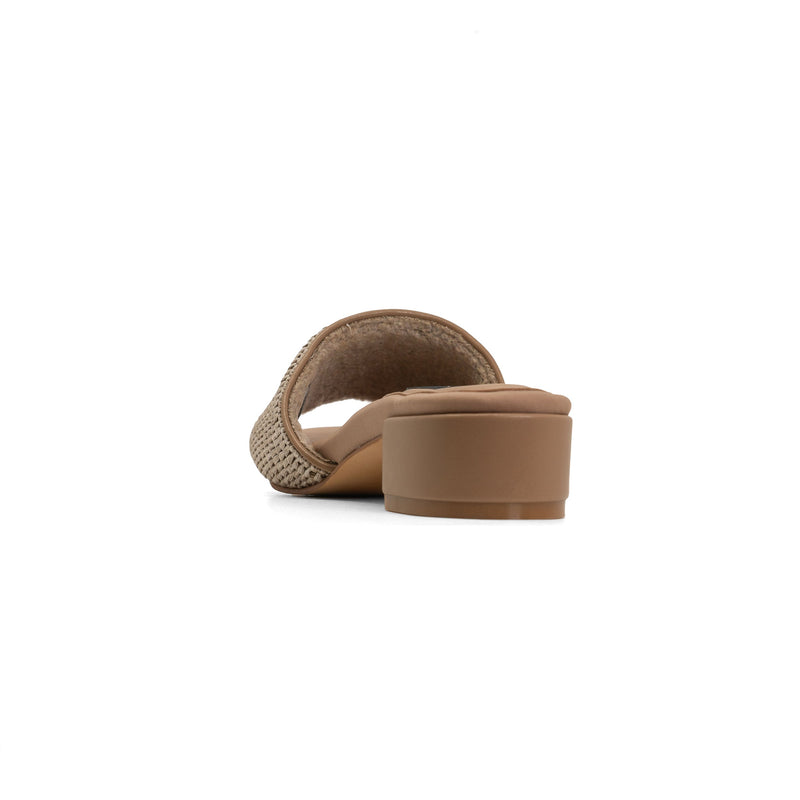 Raffia Square Heel