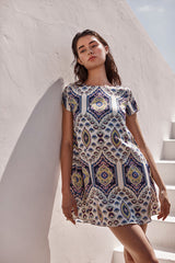 MISA Los Angeles - Atalia Dress - Mosaic Eye Satin