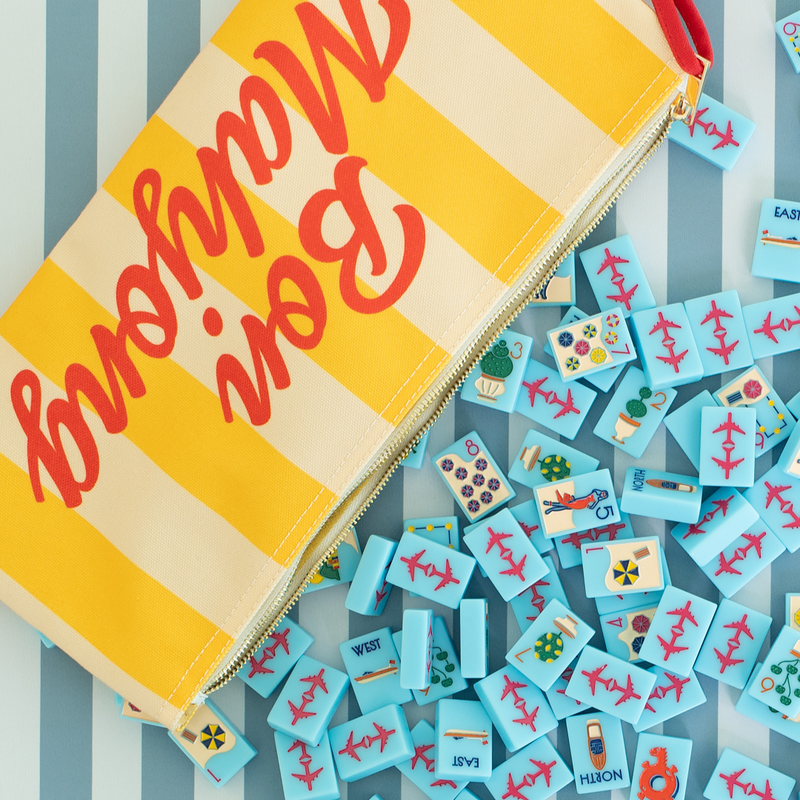 The Riviera Jet Set -  Mahjong Tiles:  Portofino Blue