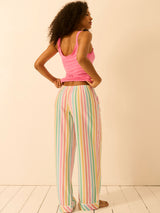 Soft Brushed Woven Pajama Bottoms - Roll With It Stripe