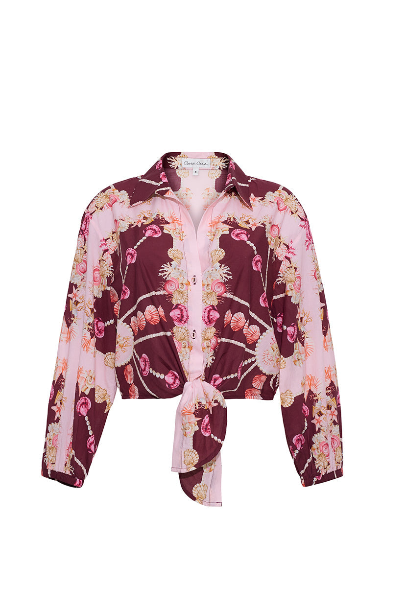 Cara Cara Rumson Top in Seashell Scarf Blush - Front