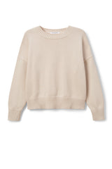 PerfectWhiteTee - Janet Cotton Crewneck Sweater - Sugar