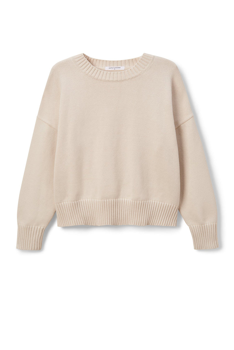 PerfectWhiteTee - Janet Cotton Crewneck Sweater - Sugar
