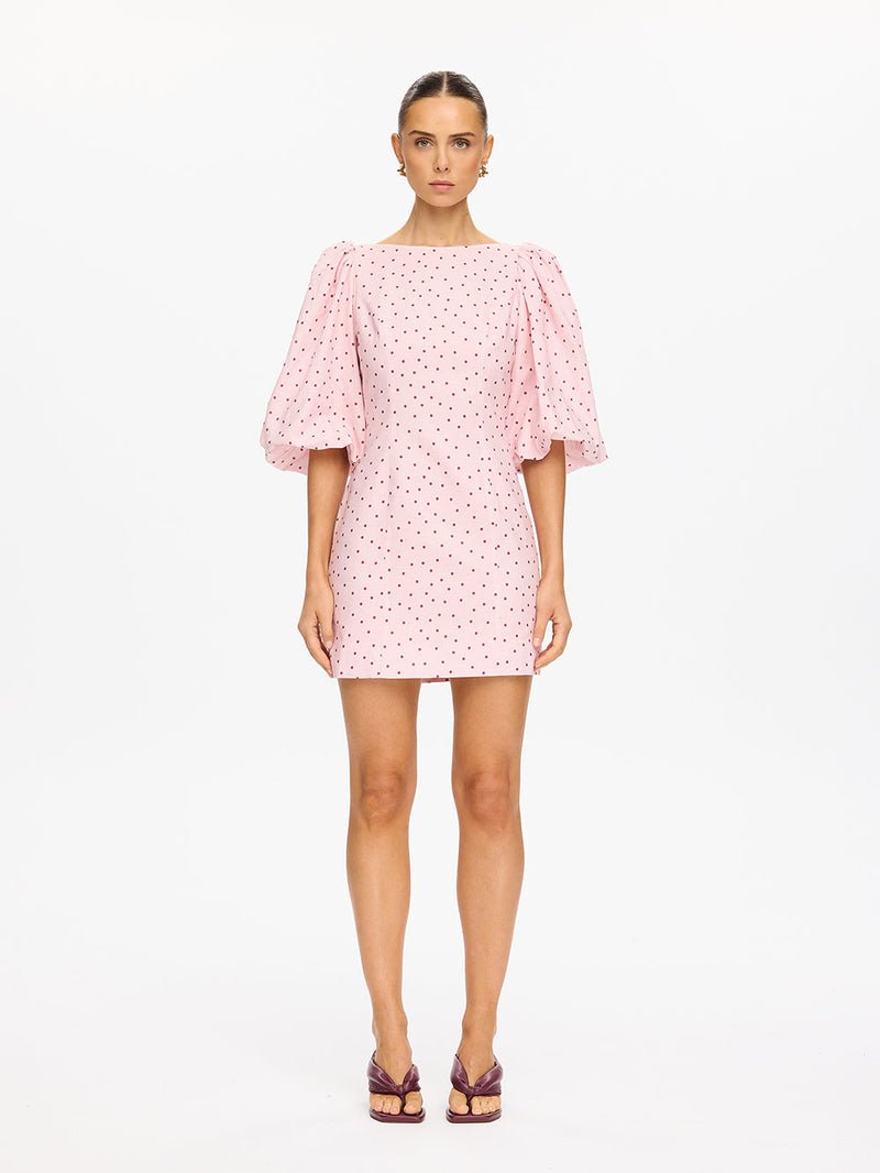 Kivari - Sia Bubble Sleeve Mini Dress - Pink