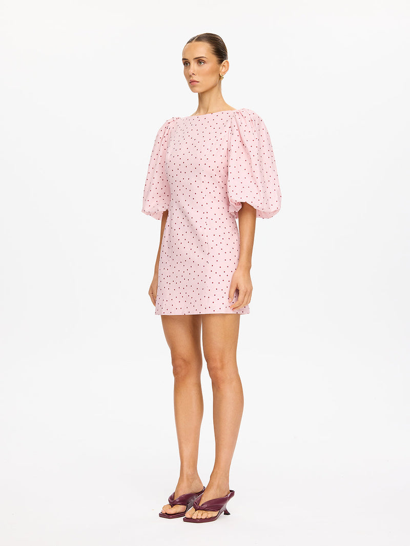 Kivari - Sia Bubble Sleeve Mini Dress - Pink